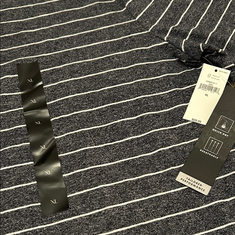 Banana Republic Black and Gray Striped Tee - Picture 2 of 6
